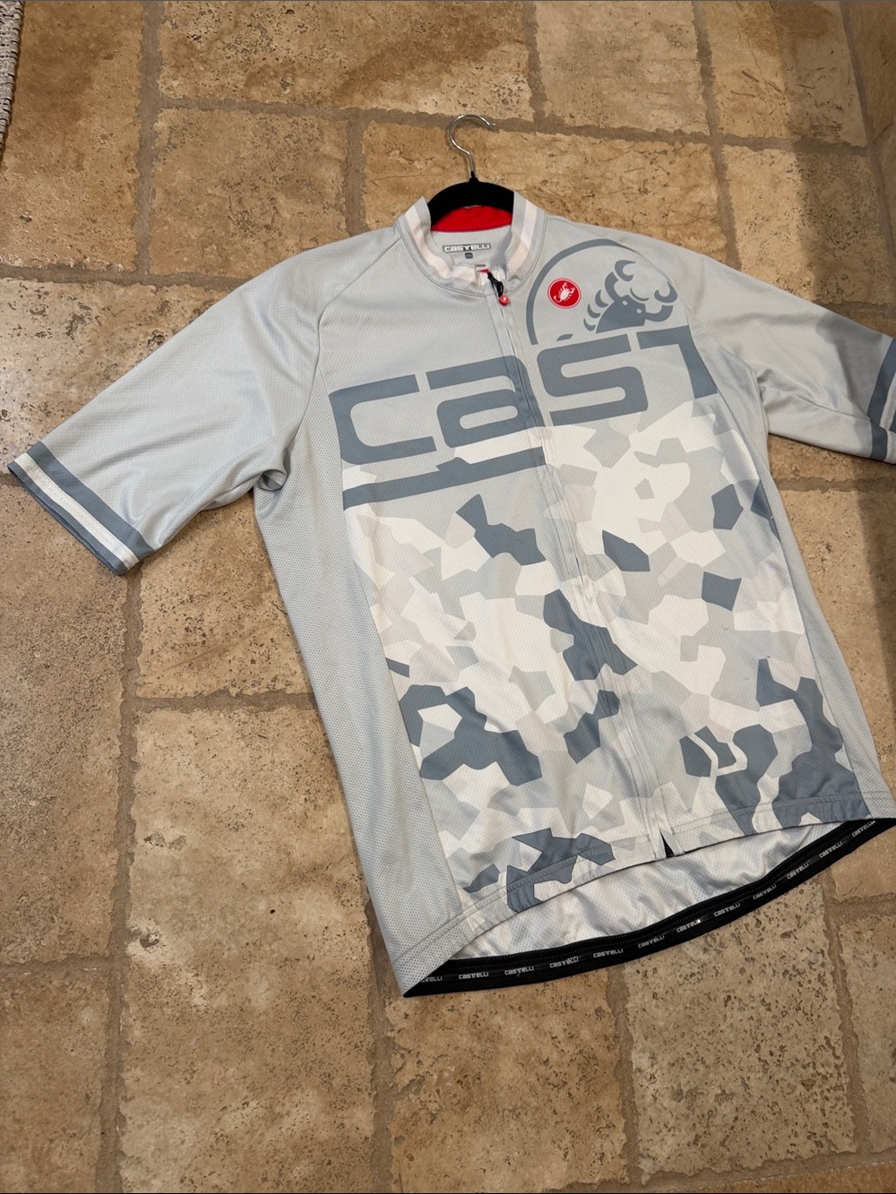 Castelli Attaco  Gray Short Sleeve Cycling Jersey